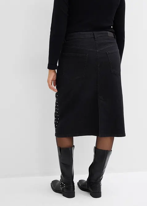 Spijkerrok met strassapplicatie, bonprix