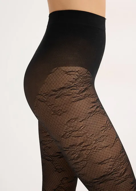 Panty met bloemmotief, bonprix