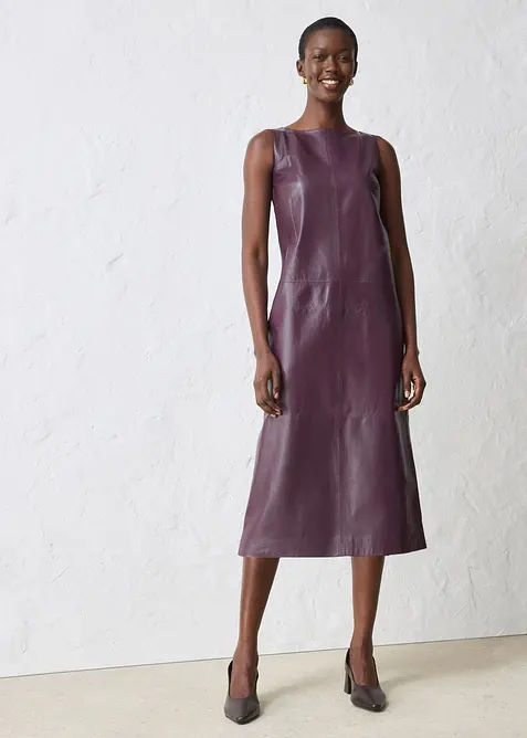 Leren jurk van nappaleer, bonprix