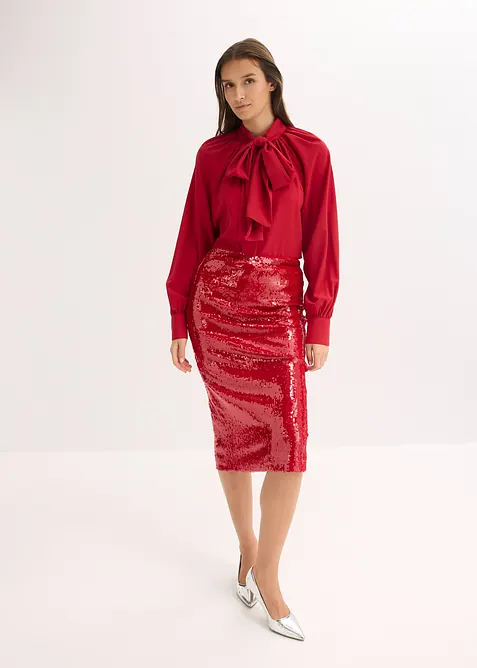 Blouse met strik, bonprix