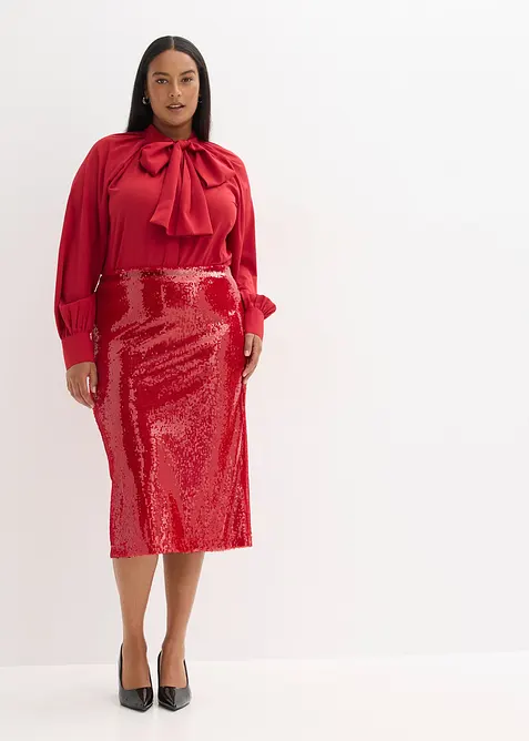 Blouse met strik, bonprix