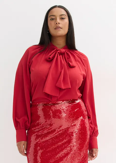 Blouse met strik, bonprix