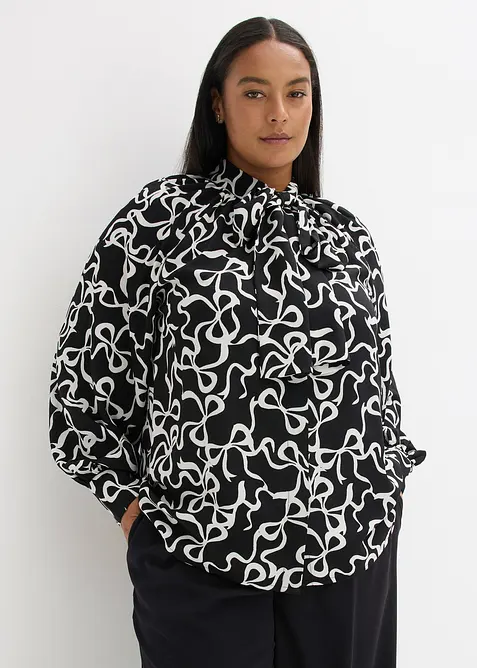 Blouse met strik, bonprix