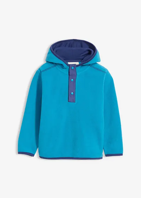 Zachte fleece trui met capuchon, bonprix