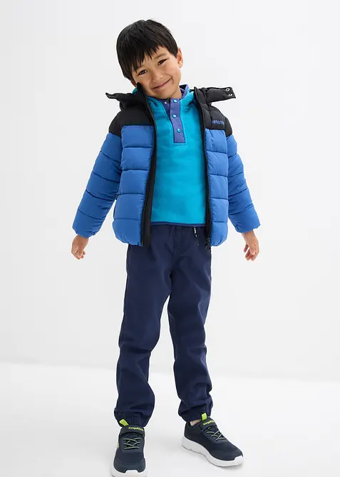 Zachte fleece trui met capuchon, bonprix