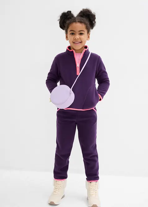 Zachte fleece trui met constrasterende details, bonprix