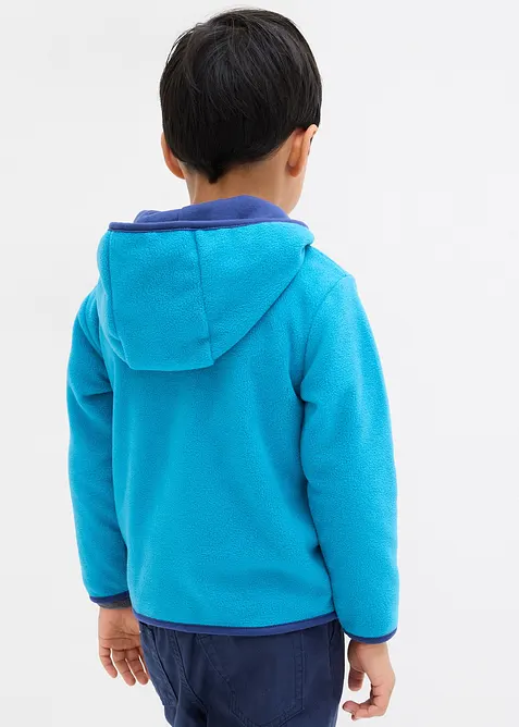 Zachte fleece trui met capuchon, bonprix