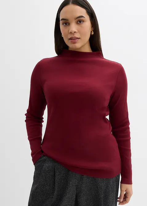 Geribde longsleeve, bonprix