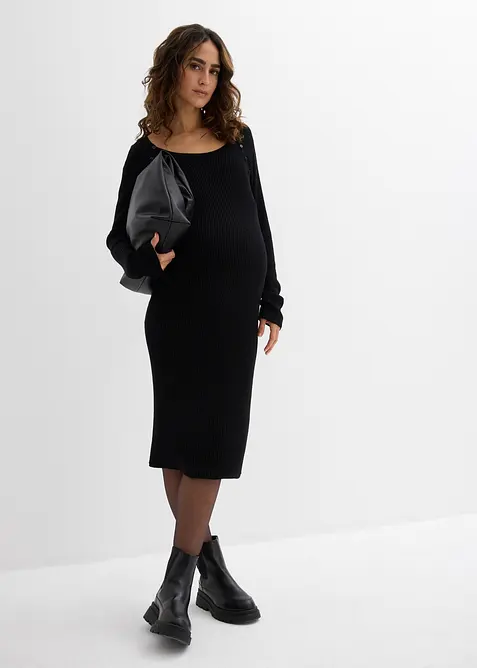 Gebreide zwangerschaps- en voedingsjurk, bonprix