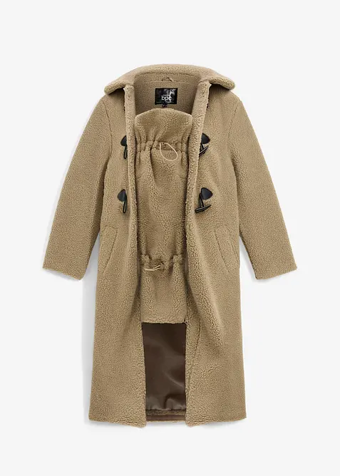 Zachte zwangerschapsjas/draagjas van teddy fleece, bonprix