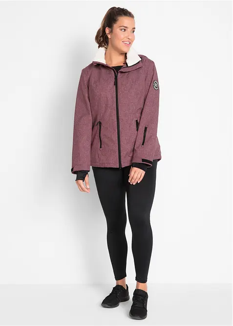 Outdoor jas met teddyfleece, waterdicht, bonprix