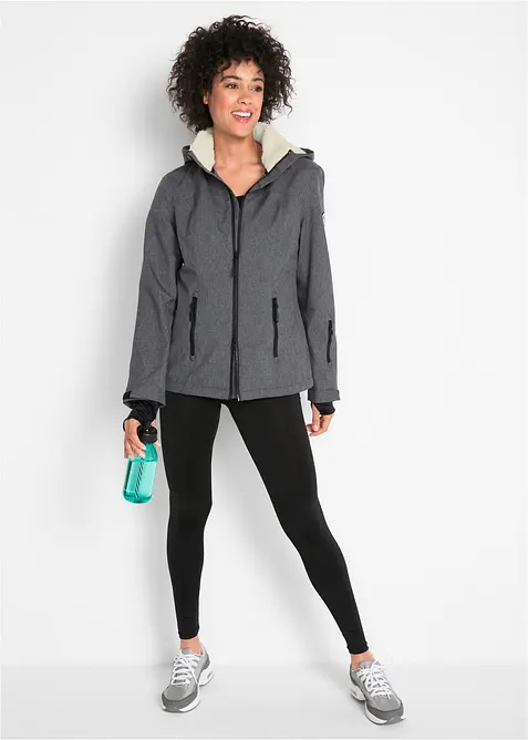 Outdoor jas met teddyfleece, waterdicht, bonprix