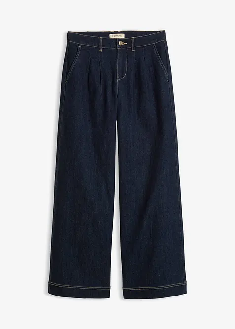 Wide leg jeans met comfortband, high waist, bonprix