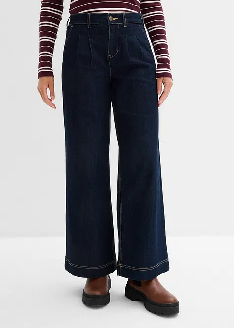 Wide leg jeans met comfortband, high waist, bonprix