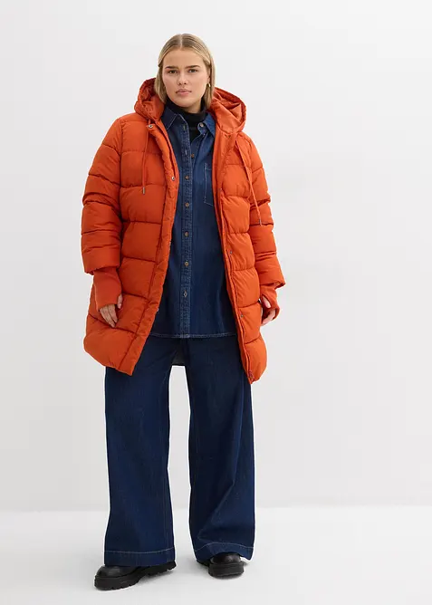 Gewatteerde, lange outdoor jas, waterafstotend, bonprix