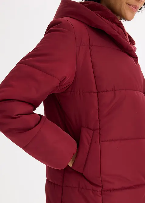 Gewatteerde jas met imitatiebont, bonprix