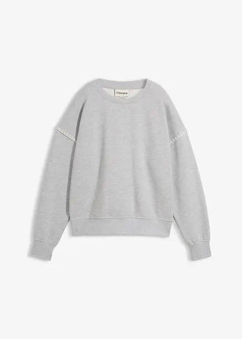 Oversized sweater in een katoenmix, bonprix