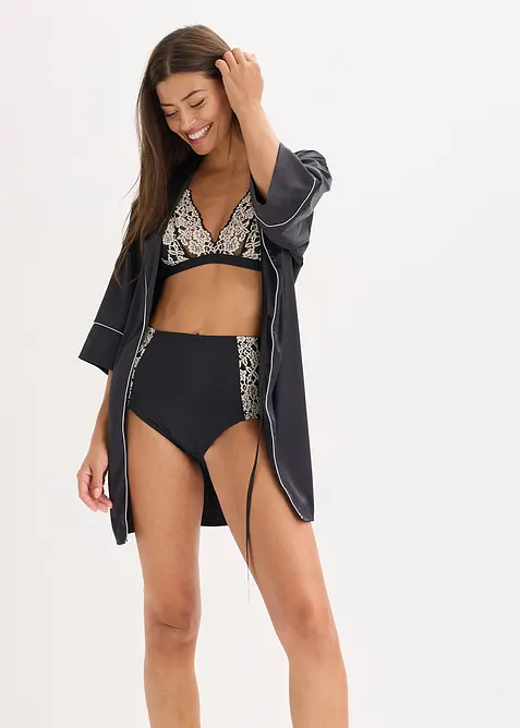 Satijnen kimono met glanseffect, bonprix