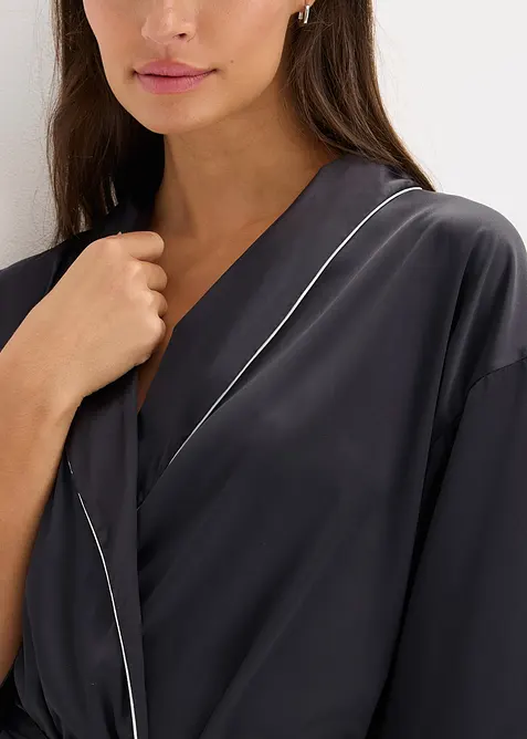 Satijnen kimono met glanseffect, bonprix