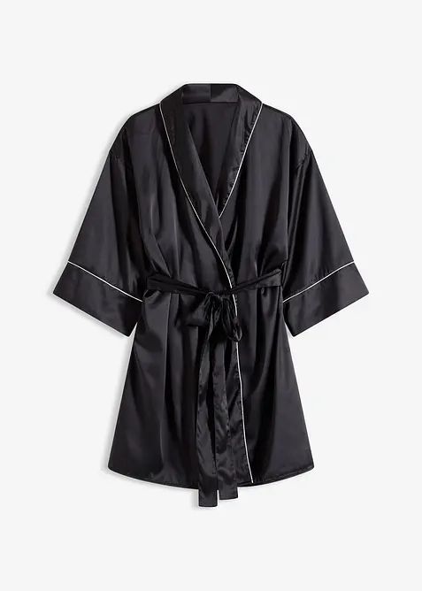 Satijnen kimono met glanseffect, bonprix
