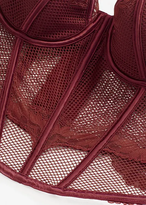 Bustier met sierlijk kant, bonprix