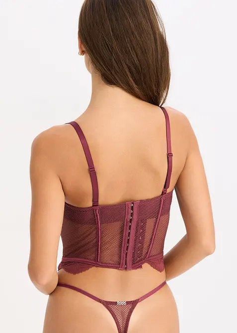 Bustier met sierlijk kant, bonprix