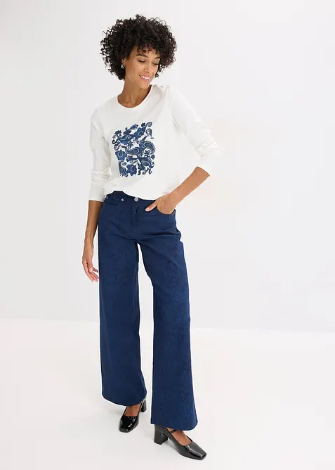 Longsleeve met opvallende print, bonprix