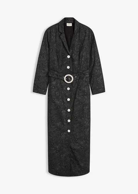 Twill jurk met riem (2-dlg. set), bonprix