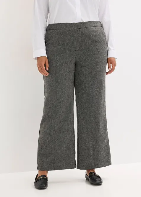 Bootcut broek in tweed look, bonprix