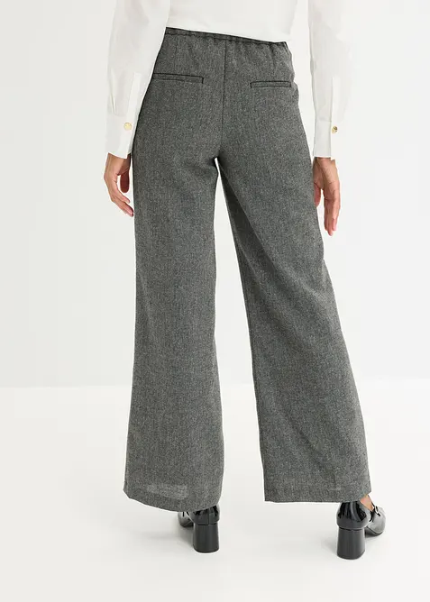 Bootcut broek in tweed look, bonprix