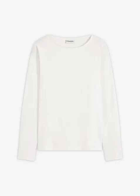 Longsleeve van katoen met mouwen van popeline, bonprix