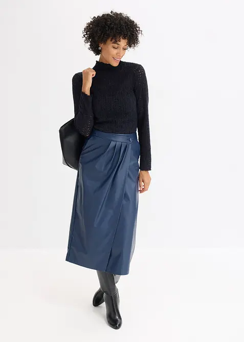 Colshirt met kant, bonprix