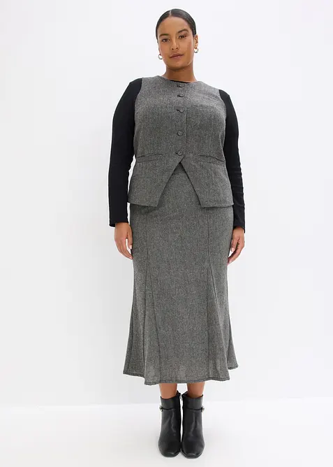 Godetrock in tweedlook, bonprix