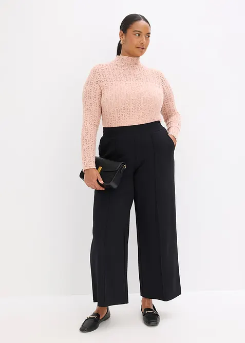 Colshirt met kant, bonprix