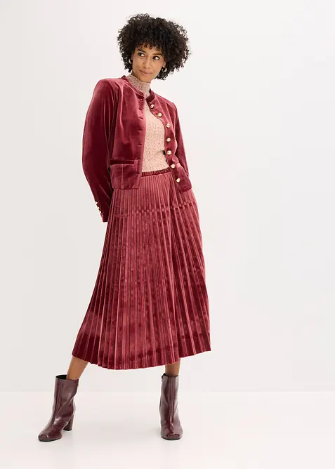 Colshirt met kant, bonprix