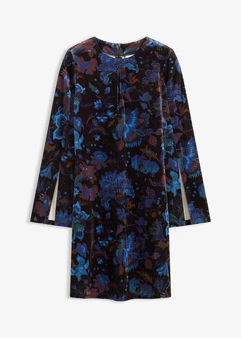 Mini jurk van soepel velours, bonprix