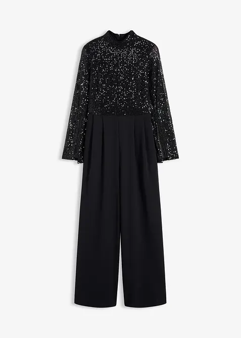 Jersey jumpsuit met pailletten, bonprix