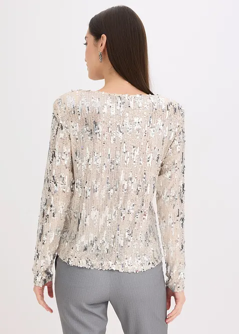 Longsleeve met pailletten, bonprix