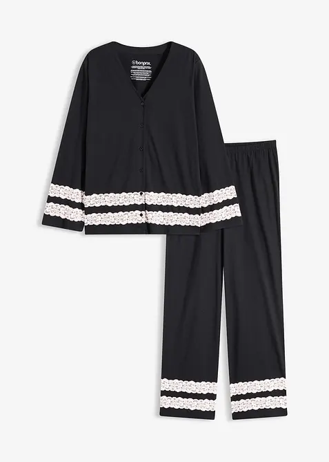 Pyjama van een softe viscose-mix, bonprix