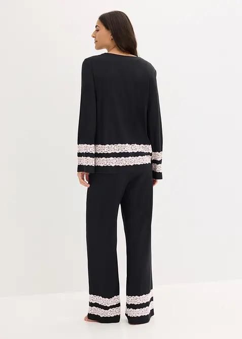 Pyjama van een softe viscose-mix, bonprix