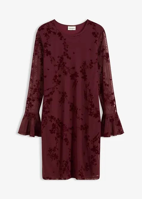 Mini jurk met mesh, bonprix