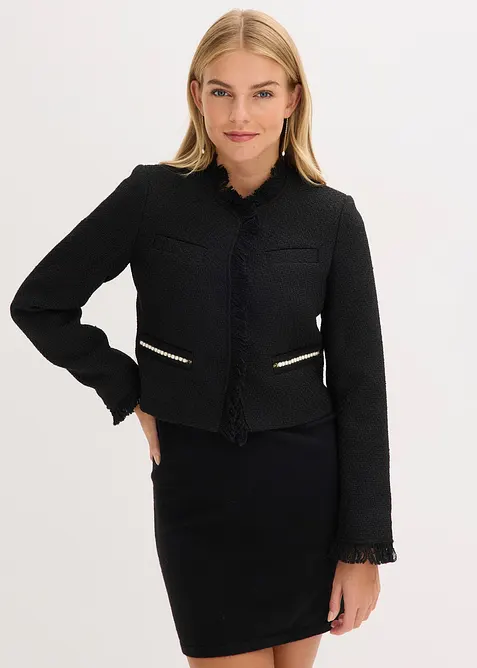Cropped bouclé blazer, bonprix