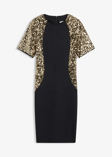 Mini jurk met pailletten, bonprix