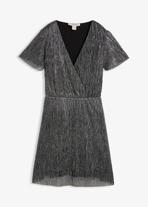 Korte glanzende jurk, bonprix