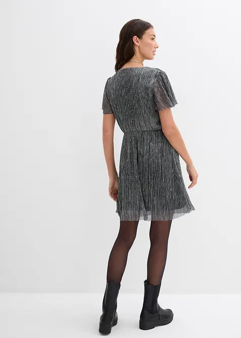 Korte glanzende jurk, bonprix