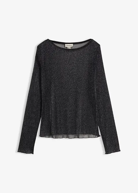 Longsleeve van transparant mesh, bonprix