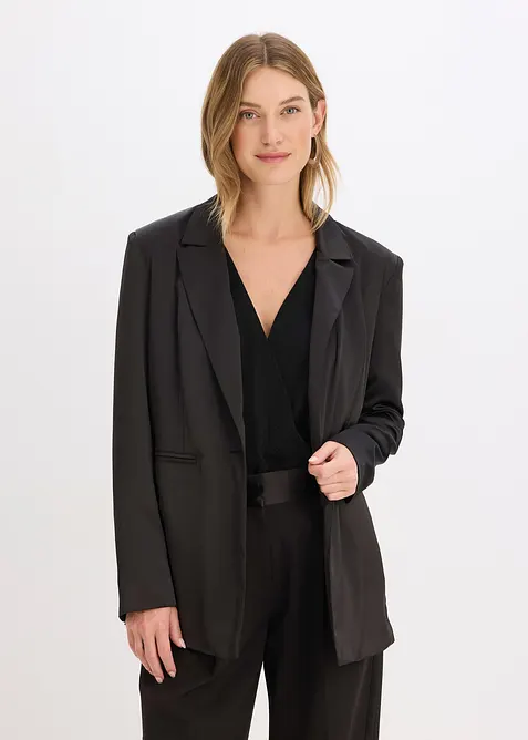 Oversized blazer van satijn, bonprix
