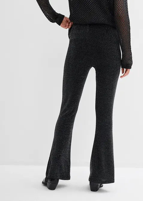 Flared legging met glitter, bonprix
