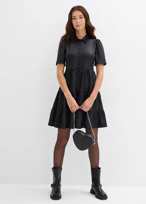 Mini jurk van glanzend materiaal, bonprix