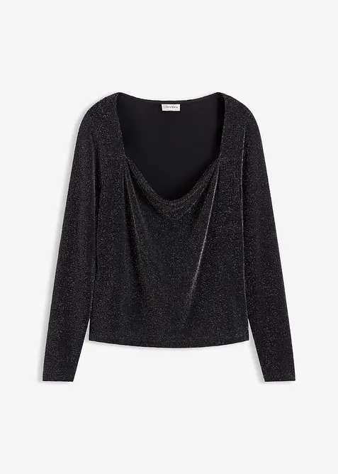 Top met watervalhals, bonprix